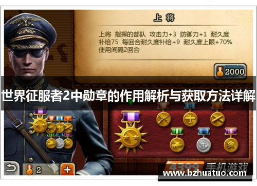 世界征服者2中勋章的作用解析与获取方法详解
